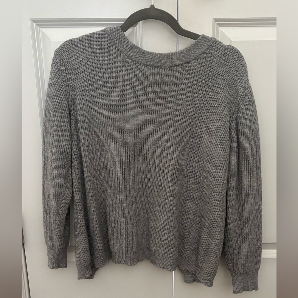 Gray Women's Sweater with cutout in back size S
